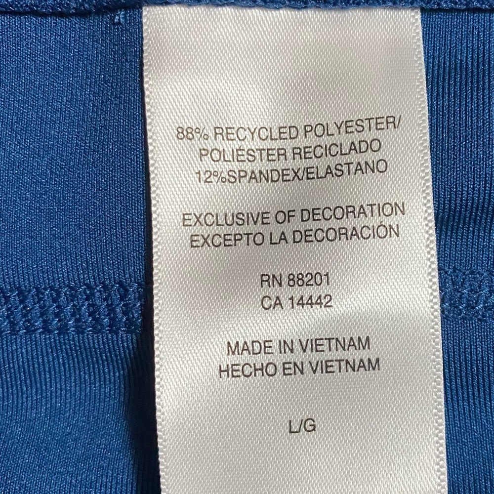 SOLD! DO NOT BUY!! Mondetta High Waist Active Legging L Teal Side Pockets Mesh M - Picture 12 of 13